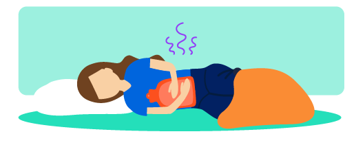 Bolsa de água quente Durante as crises, utilizar uma bolsa de água quente é algo que pode ajudar. A prática provoca relaxamento da musculatura e com isso as contrações uterinas são reduzidas. Consequentemente, a dor fica menos intensa.